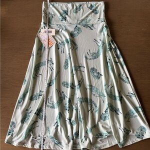 NWT LuLaRoe Teal A-Line Skirt with Foxes 🦊
